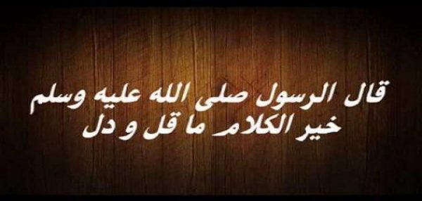 خير الكلام ما قل ودل