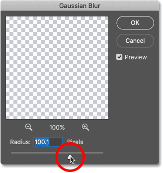 طمس تدرج قوس قزح باستخدام مرشح Gaussian Blur من Photoshop