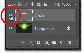 تشغيل طبقة الكتابة في المستند في Photoshop