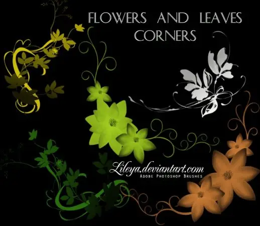 Flowers_and_Leaves_by_Lileya-o